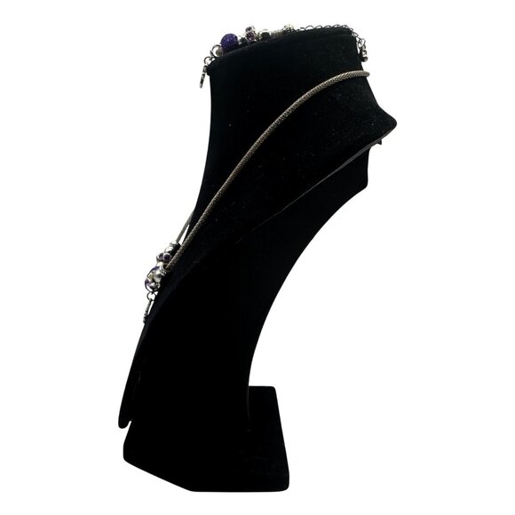 Best Friend Purple Charm Necklace & Bracelet Set Girls Gift - Picture 4 of 8